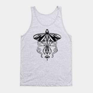 Luna Moth And Snakes Witchy Doodle Tank Top